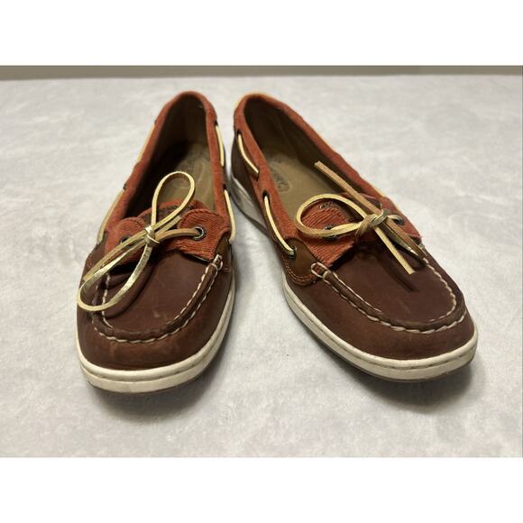 Sperry Top Sider Boat Shoes Women’s 8.5 M Angelfish Brown Leather Casual 9102138 - Picture 3 of 9